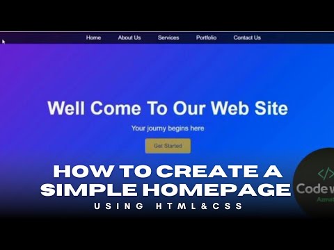 How to create a simple homepage using HTML & CSS #html #css #coding