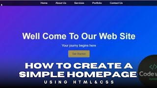 How to create a simple homepage using HTML & CSS #html #css #coding