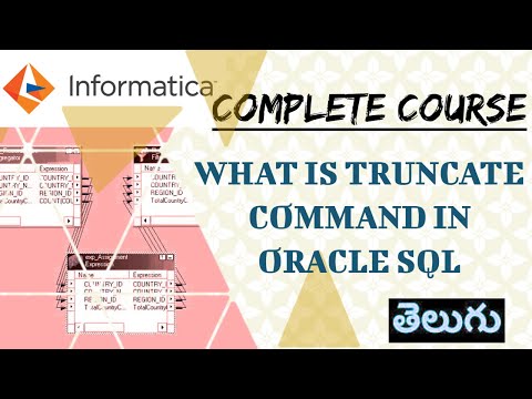 IN DEPTH EXPLANATION-WHAT IS ''TRUNCATE" ORACLE SQL INFORMATICA CLASSES /TELUGU/ INTERVIEW QUESTIONS