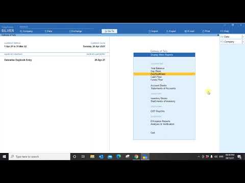 System Date wise Entry In Tally