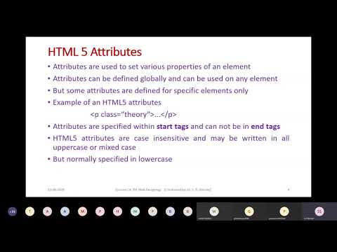 CA 301 Web Designing (HTML5 Events, Attributes and Web Forms)