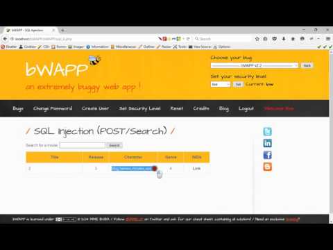 bWAPP SQL Injection POSTSearch