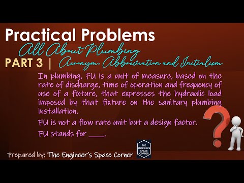 Plumbing Acronym, Abbreviation, Initialism Part 3 | The Engineer's Space Corner