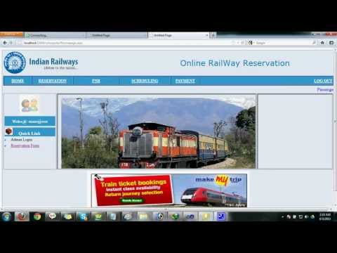 DotNet - Railway Reservation ASP.Net Project (ASP.NET - C# With SQL Server)
