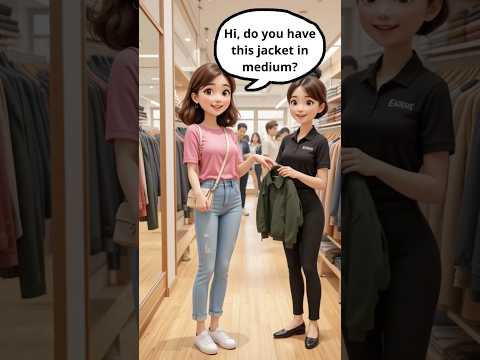 At a Clothing Store | Daily English Conversation #english #englishspeaking  #englishlearning #shorts