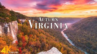 Autumn Virginia 4K Ultra HD • Stunning Footage Virginia, Scenic Relaxation Film with Calming Music.