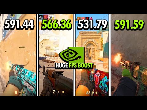 BEST NVIDIA Driver for CS2 – 566.36 vs 591.44 vs 531.79 vs 591.59 FPS Comparison