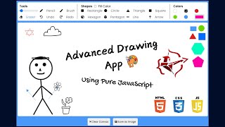 Build an Advanced Drawing App with HTML, CSS & JavaScript - Canvas API Tutorial!