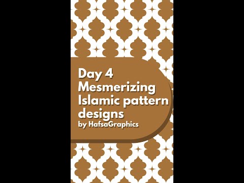 Day 4 - New Islamic Pattern Design by Hafsagraphics | Islamic Art Tutorial #shorttutorials