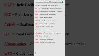 International Groups Made Super Easy! 🌏 #geopolitics #g7 #worldaffairs #shorts #learnfast #brics