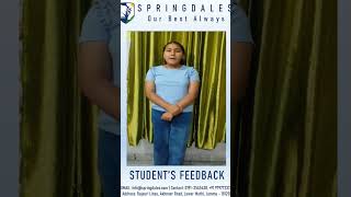 STUDENT’S FEEDBACK | PALAK KOUL |  CLASS 8th | SPRINGDALES SCHOOL JAMMMU
