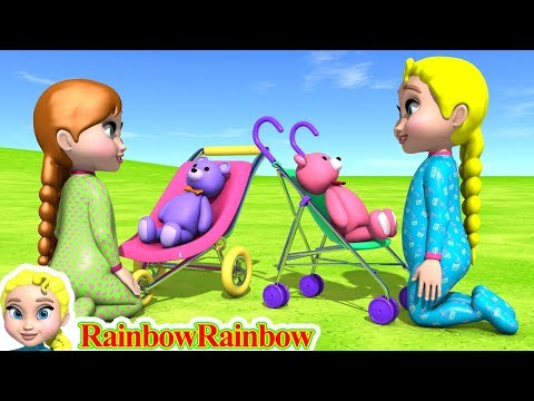 Lily & Mimy Have Fun with Teddy Bear ❤ 3d Cartoon & Music For Kids & Children