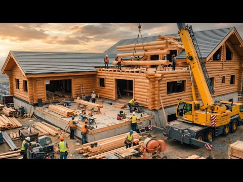 A 36-Month Journey Building a Fully Equipped Wooden Home for a Big Family: @loginnature8516