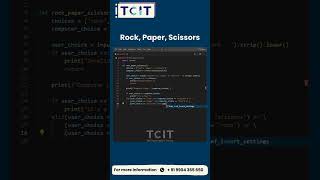 Who will win: Rock, Paper, or Scissors? using python #tcit #coding