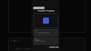 transform property in css @webwithcode #webwithcode #javascript #web #css #trending #trend #reels