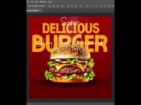 burger flyer design #photoshoptutorial #posterdesigner #adobephotoshop #food