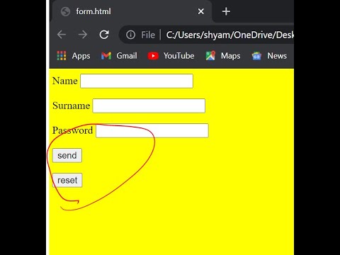 How to create submit and reset button in your HTMl | #html #htmlform