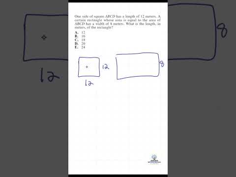 Area on the ACT! Did you get this one correct? #tutor #mathtutor #math #fyp #highschool #actprep
