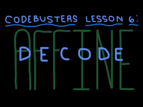 How To Decode an Affine Cipher!