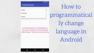Android change app language programmatically (Demo)