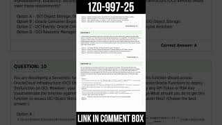 1Z0-997-25 Dumps | Pass Oracle OCI 2025 Exam Fast & Easy