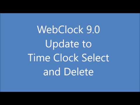 Updated Time Clock Select and Delete