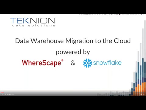 Data Warehouse Migration to the Cloud powered by WhereScape & Snowflake