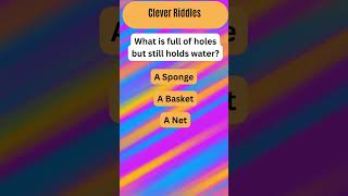 "Holes That Still Hold Water! #RiddleFun #BrainTeaser"