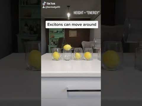 What is an exciton? Lemon 'electrons' and glass 'holes'