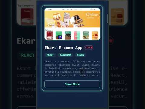 Portfolio Website Using React and Tailwind with deployment #coding #frontend #shorts