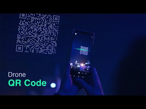 Empresa de games lança 1500 drones p/ apresentar um QR-Code que pode ser escaneado e baixado o game