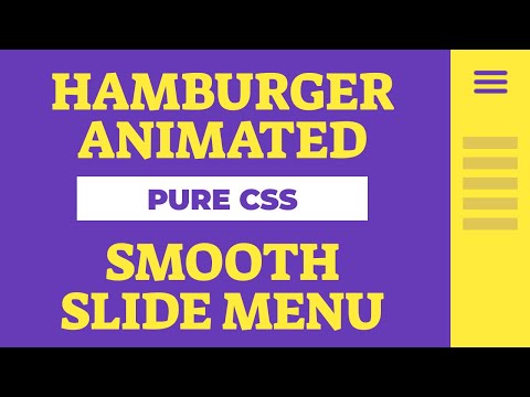 Pure CSS: Smooth Slide Menu with Hamburger animate in Arrow