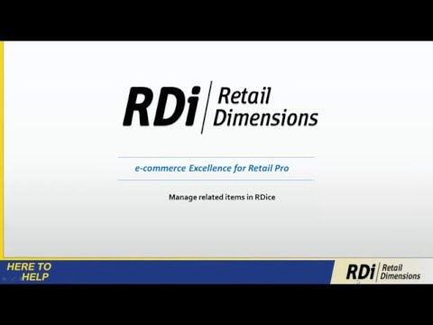 Manage related items in  RDice for Retail Pro