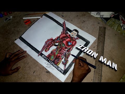 IRON MAN; AVANGER INFINITY WAR DRAWING
