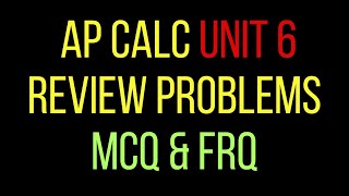AP Calculus Unit 6: MCQ & FRQ Walkthrough (Desmos Hacks Included) 🚀