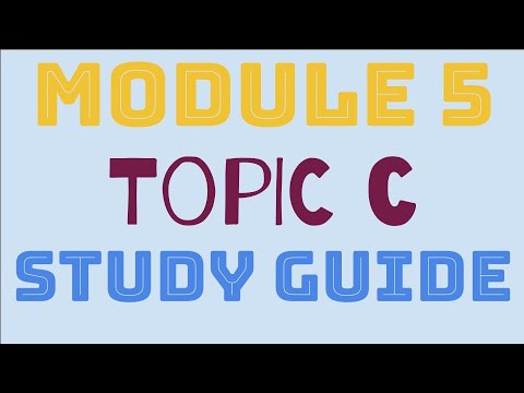 M5 Topic C Study Guide