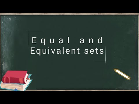 Equal and Equivalent sets|| Quantitative reasoning 