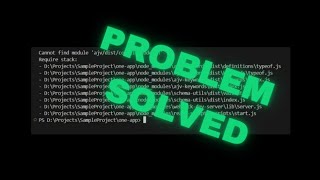 React app not Start problem solved