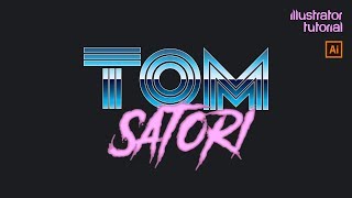 80s RETRO Typography Tutorial   Illustrator Retro Typography