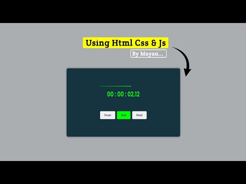 Stopwatch Using HTML, CSS & JavaScript | MayanCoders