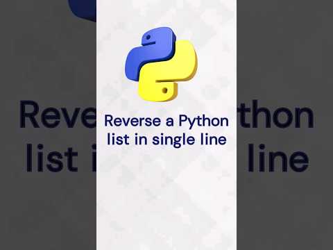 🔥Reverse Python list in a single line easily #pythonprogramming #python3 #datastructures #coding