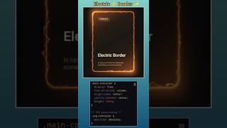 ⚡Day-3 | Electric Border Animation | CSS🔥 Source Code in Discription #cssanimation