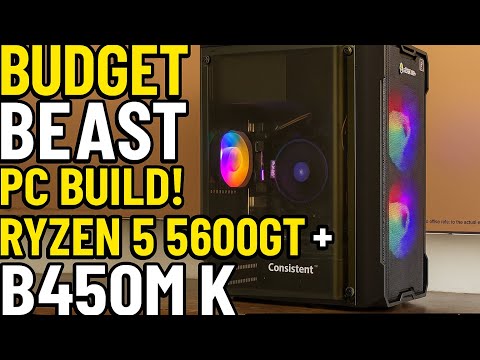 ⭐ Budget Beast PC Build! Ryzen 5 5600GT + B450M K Full Assembly 🔥 