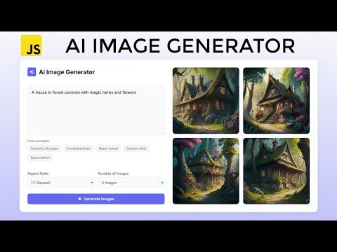 Make Ai Image Generator Using HTML CSS And JavaScript - Text To Image Generate Using JavaScript