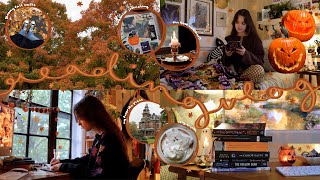 READING VLOG | gloomy halloweeny days, reading seven books + autumnal walks🎃