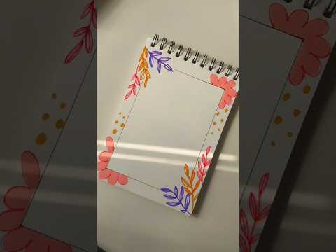 Day 5 | Notebook border design ideas | Doms brush pen #viralvideo #diy#borderdesign #schoolproject