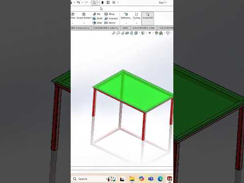TABLE 🔥 #ytshorts #shortsfeed #shorts #shortvideo #solidworks #table #cad #3d #solidcadinnovators