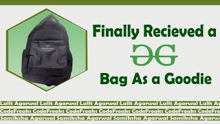 GeeksforGeeks bag unboxing - Journey from ordering to delivery || GFG goodies/swags || POTD