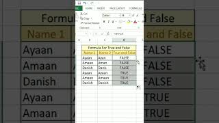Excel Easy Tips🔥 determine True/False!!
