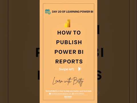 Publish Power BI Reports in 3 Clicks! #powerbilearningseries #learntech #tech #subscribe